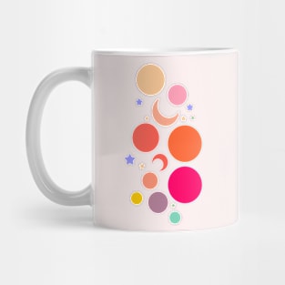 Starry Bliss: Colourful Happy Bubbles Mug